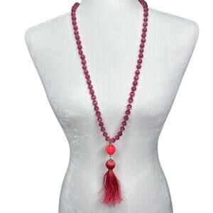 NWT Kate Spade The Swing Things Tassel Pink Necklace